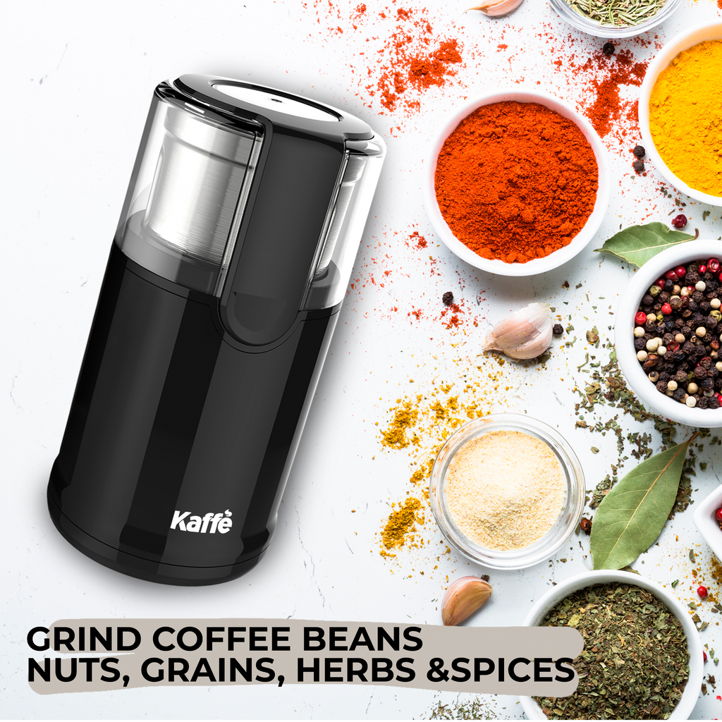 Kaffe KF5010 Electric Blade Coffee Grinder with Removable Cup (Black