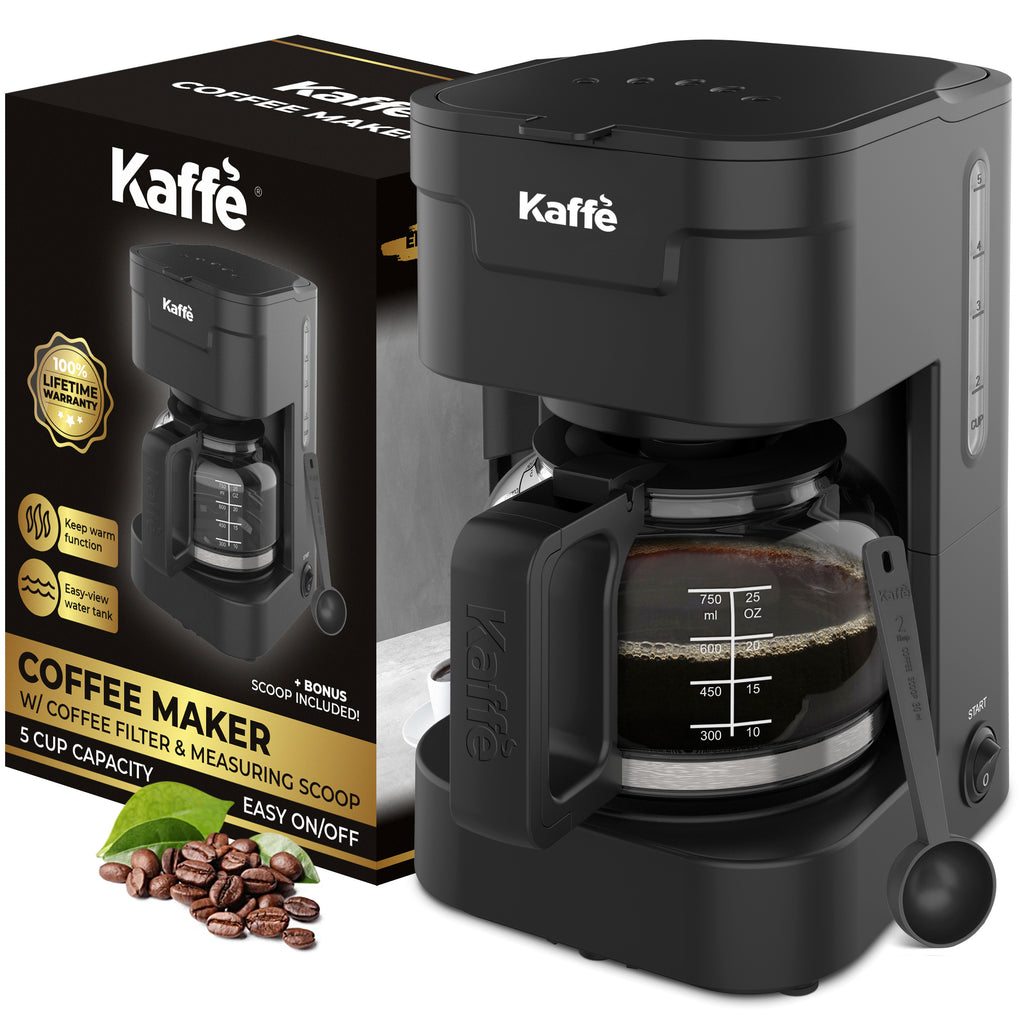 Coffee Maker (5-Cup) w/ Scoop, KFCM01 – Kaffe Products