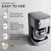 Coffee Maker (5-Cup) w/ Scoop, KFCM02