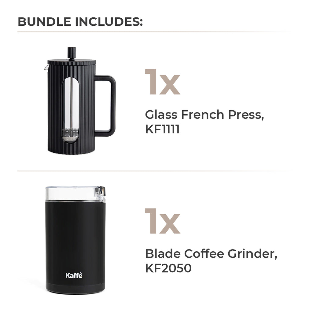 French Press Essentials Bundle, Black – Kaffe Products
