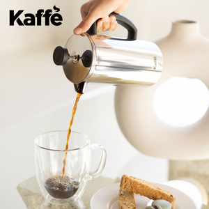 Kaffe French Press Coffee Maker. Food-Grade Double-Wall Stainless