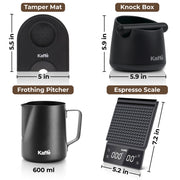 Espresso Starter Kit: Knock Box, Digital Scale, Tamper Mat, Milk Pitcher, KF1190