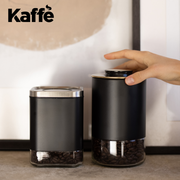 Kaffe 12oz Round Glass Coffee Storage Canister with Airtight Lid - Gold